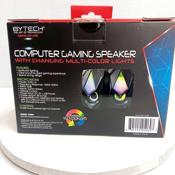 Computer Gaming Speakers With Changing Multicolor Lights - Picture 3 of 4
